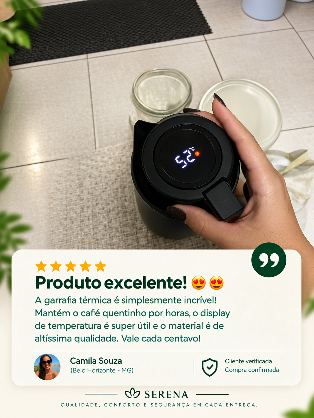 Avaliação da cliente Camila Souza
